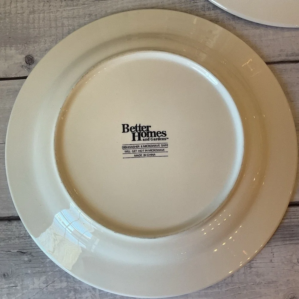 Better Homes And Gardens Renes Dinner Plates Blue Scrolls Set Of 3 Lot #1